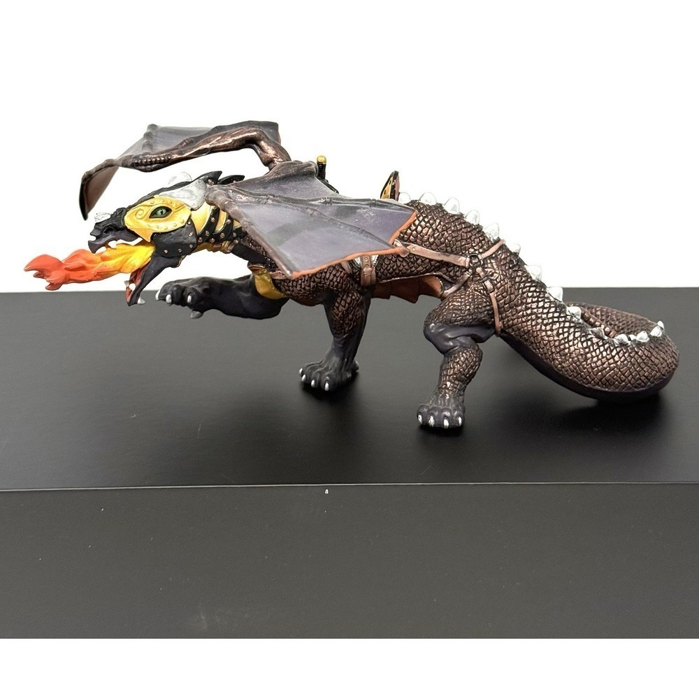 2007 PAPO Dragon of Darkness Fire Breathing Fantasy Figure Medieval Dragon Toy
